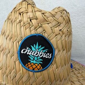 Chubbies The Hydrofoil Straw Hat Pineapple Patch Tropical Tiger Print Men OSFA